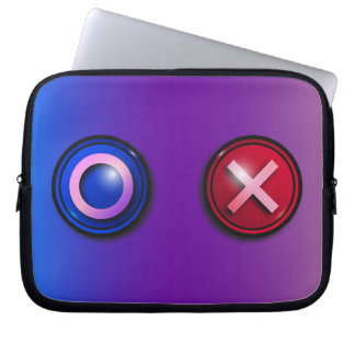 Blue Red Voting Buttons Gradient Laptop Sleeve