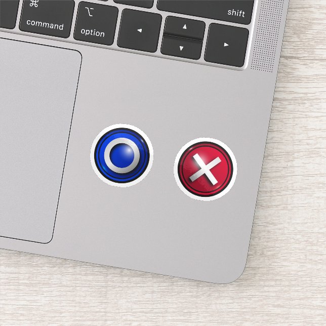 Blue Red Voting Buttons Sticker (Detail)