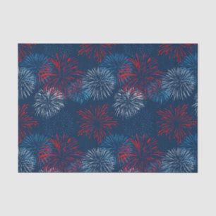 Blue Red White 4th of July Fireworks Tissue Paper