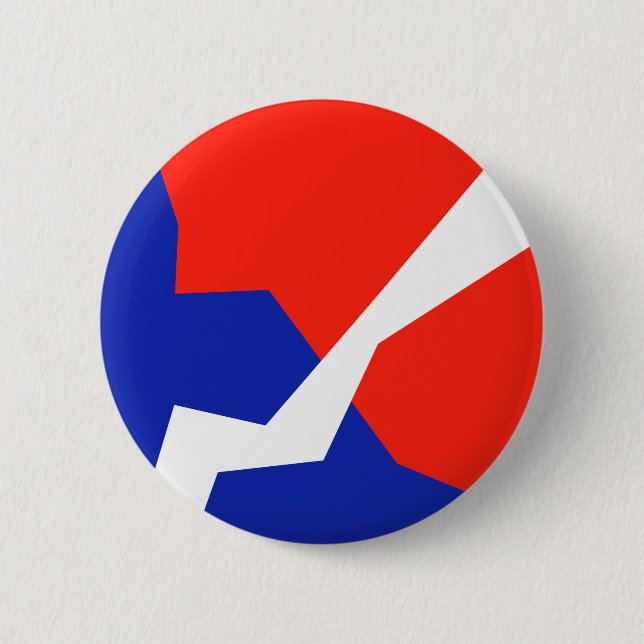 Blue Red White Flag Colours 6 Cm Round Badge (Front)