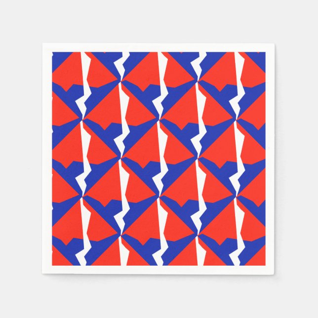 Blue Red White Flag Colours Napkin (Front)