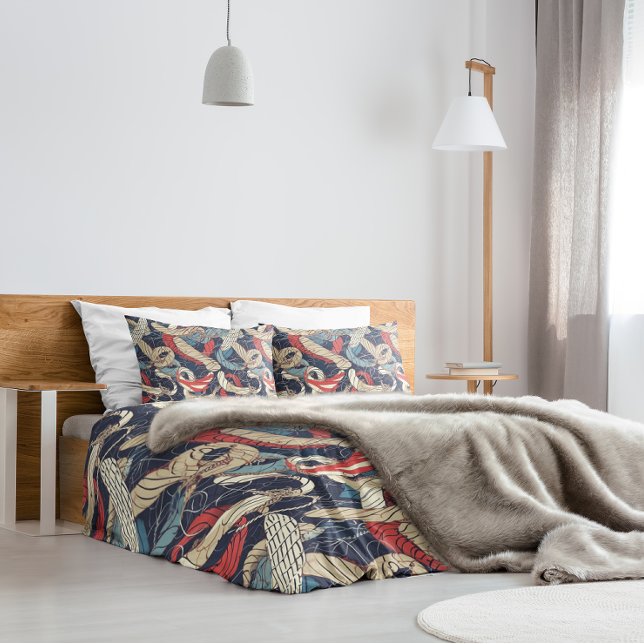Blue Red White Nautical Rope Pattern Pillowcase (Creator Uploaded)