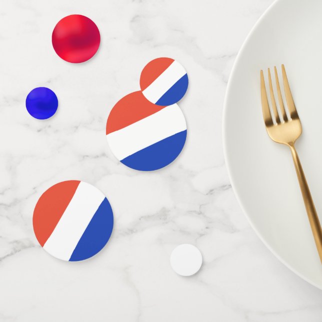 Blue Red White Patriotic Colours Confetti (Group)