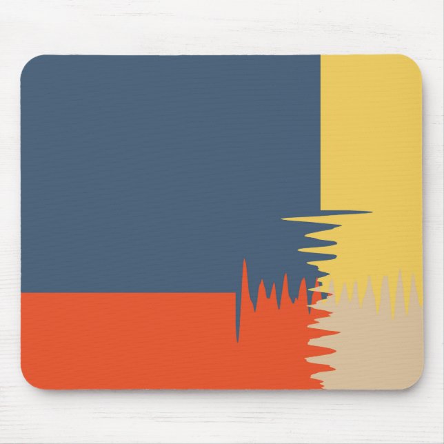 Blue Red Yellow Cream Mouse Pad (Front)