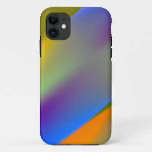 Blue red yellow green abstract pattern orangpurple iPhone 11 case