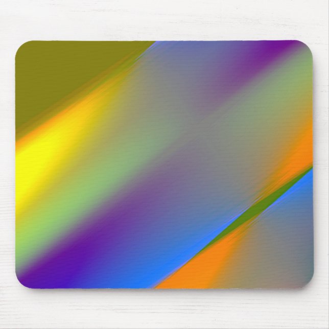 Blue red yellow green abstract pattern orangpurple mouse pad (Front)