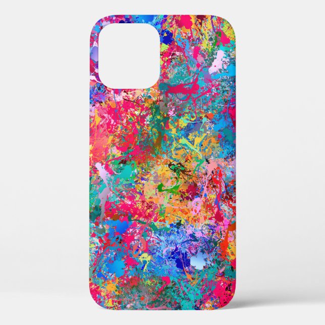 Blue Red Yellow Green Pink Teal Splash Abstraction Case-Mate iPhone Case (Back)