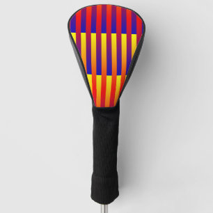 Blue Red Yellow Stripes Golf Head Cover
