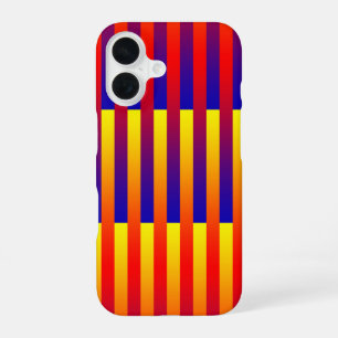 Blue Red Yellow Stripes iPhone 16 Case