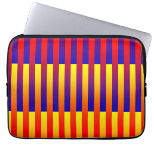 Blue Red Yellow Stripes Laptop Sleeve