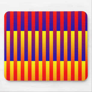 Blue Red Yellow Stripes Mouse Pad