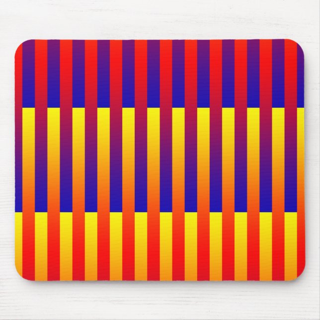 Blue Red Yellow Stripes Mouse Pad (Front)