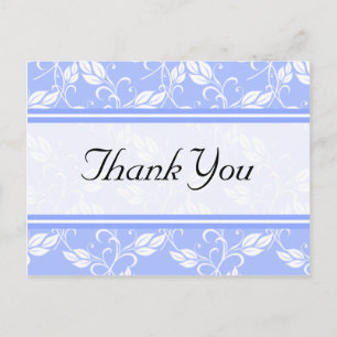 Blue Regency Thank You Postcards