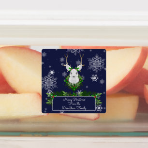 Blue Reindeer Baking Labels