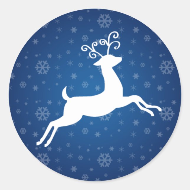 Blue Reindeer Stickers (Front)