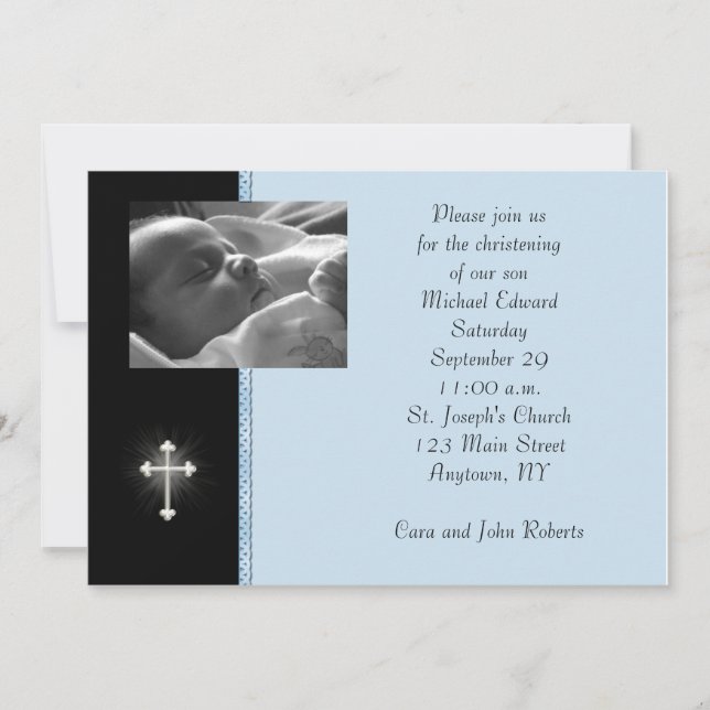 Blue Religious Photo Card (Front)