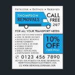 Blue Removal Van, Removal Company Advertising Flyer<br><div class="desc">Blue Removal Van,  Removal Company Advertising Flyer by The Business Card Store.</div>
