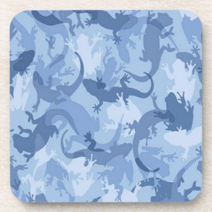 Blue Reptile Camouflage Coasters