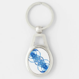 Blue Resonance Wave keychain