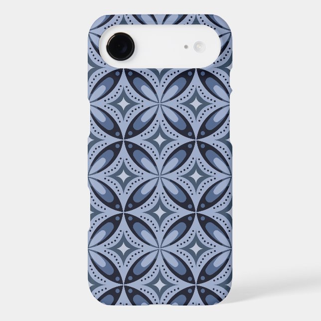 Blue Retro Geometric Pattern (Back)