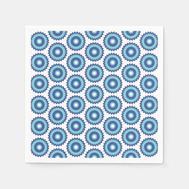 Blue Retro Napkin (Front)