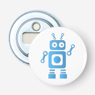 Blue Retro Robot Bottle Opener