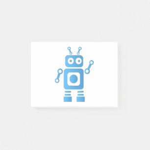 Blue Retro Robot Post-it Notes