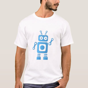 Blue Retro Robot T-Shirt
