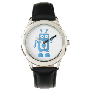 Blue Retro Robot Watch