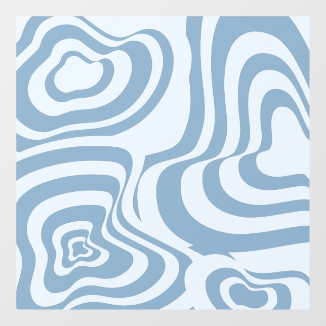 Blue Retro Swirl Groovy Y2K Pattern  (Sheet)