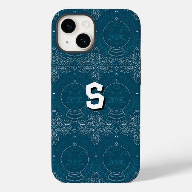 Blue Retro Tides of Christmas Vibes Case-Mate iPhone Case (Back)