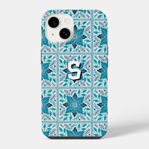 Blue Retro Tides of Christmas Vibes iPhone 14 Case