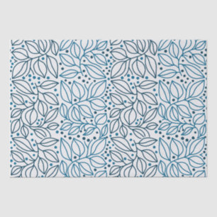 Blue Retro Tides of Christmas Vibes Tissue Paper