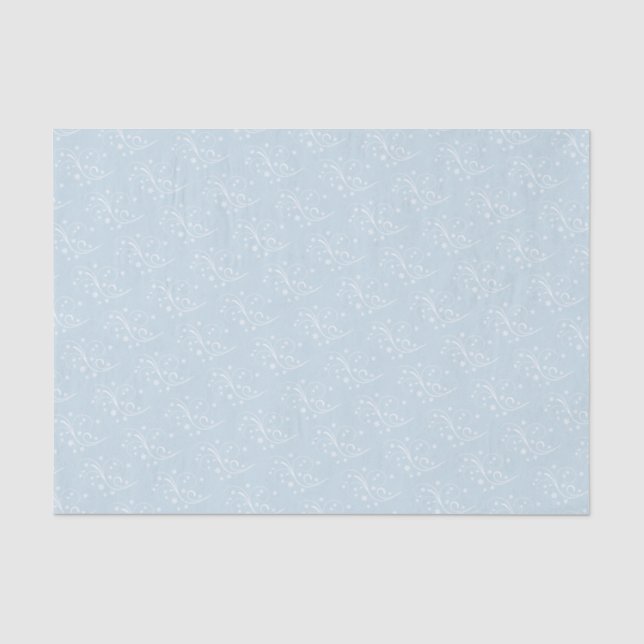 Blue Retro Wedding Dancers Coord Tissue Paper (Front)