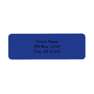 Blue Return Address Label