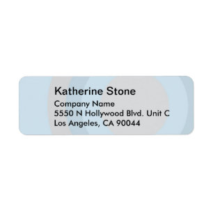 Blue Return Address Label