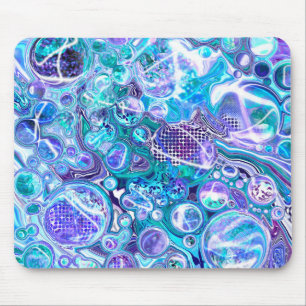 Blue Rhapsody Abstract Art Mouse Pad