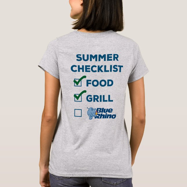Blue Rhino "Summer Checklist" Women's T-Shirt (Back)