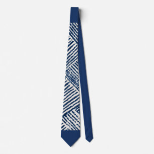 Blue Rhythm Indigo Blue Geometric Pattern Tie
