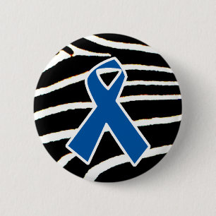 Blue Ribbon 6 Cm Round Badge