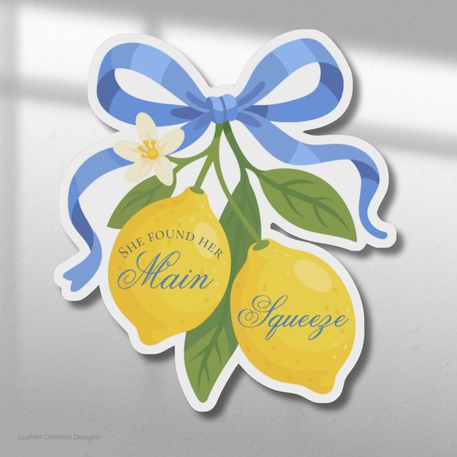 Blue Ribbon Bow with Lemons Bridal Shower (Creator Uploaded)