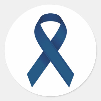 Blue ribbon classic round sticker