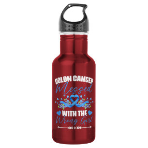 Blue Ribbon Colon Cancer Girl Survivor 532 Ml Water Bottle