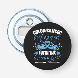 Blue Ribbon Colon Cancer Girl Survivor Bottle Opener