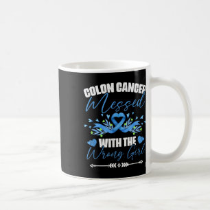 Blue Ribbon Colon Cancer Girl Survivor Colourectal Coffee Mug