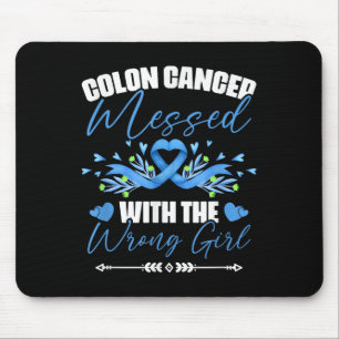 Blue Ribbon Colon Cancer Girl Survivor Colourectal Mouse Pad