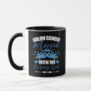 Blue Ribbon Colon Cancer Girl Survivor Mug