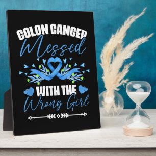 Blue Ribbon Colon Cancer Girl Survivor Plaque