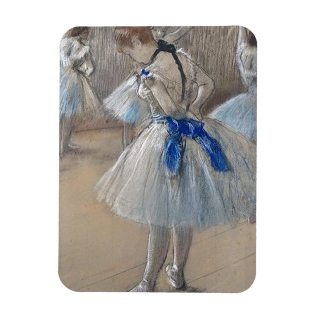 Blue Ribbon Dancer  Edgar Degas Magnet (Vertical)