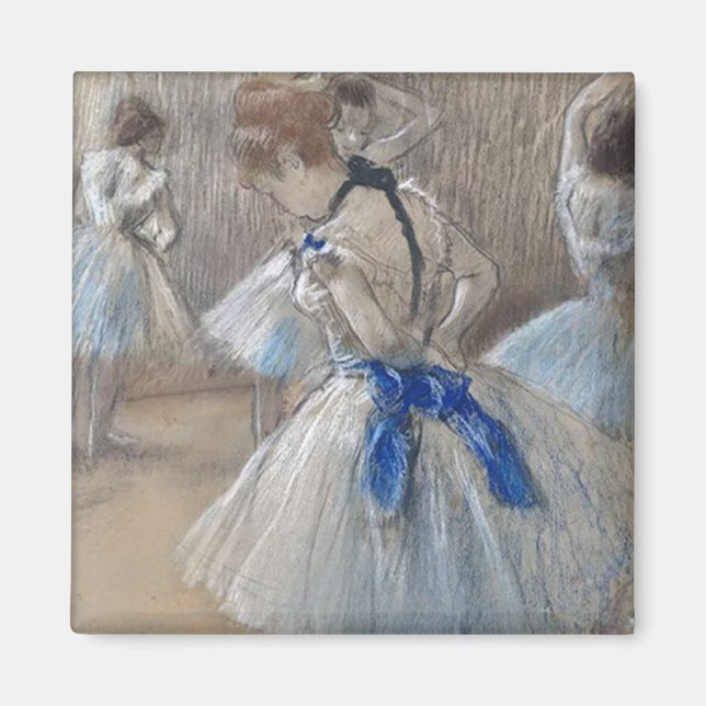 Blue Ribbon Dancer  Edgar Degas Magnet (Front)
